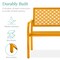 Best Choice Products Indoor Outdoor Steel Garden Bench w/ Geometric Backrest, Foot Levelers